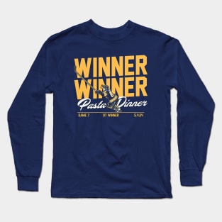 David Pastrnak Winner Winner Pasta Dinner Long Sleeve T-Shirt